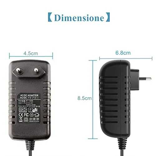 Alimentatore AC 12V 2A Alimentatore AC220V da 230V a DC12V con 8 adattatori per spina Caricabatteria DC12V 500mA 1000mA 1500mA 2000mA Adattatore AC-DC (DC12V-2A)