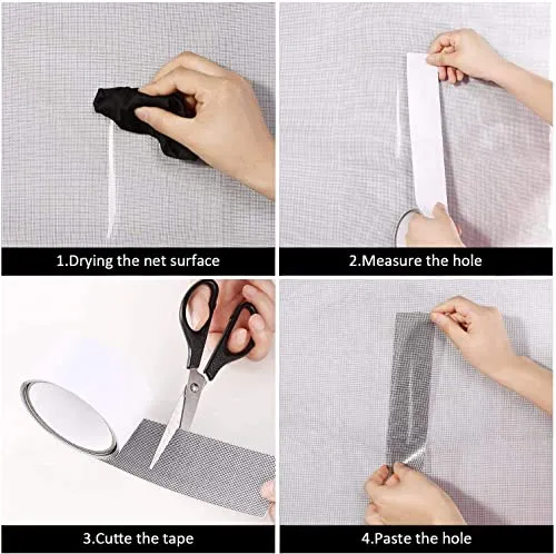 Nastro Per Riparare Zanzariere Nastro Adesivo in Fibra Di Vetro Per Finestre Schermo Patch Adesivo Forte Per Riparazione Di Finestre E Porte Antizanzara Insetto Finestre Insetto