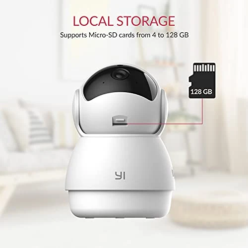 YI Dome Guard Telecamera da Interno 1080p, Videocamera Sorveglianza Wifi 360 gradi, Rilevamento di Movimento, Audio Bidirezionale, Visione Notturna a infrarossi, App per iOS/Android/Windows