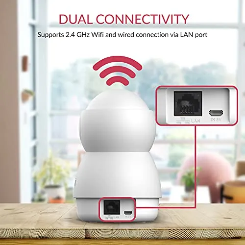 YI Dome Guard Telecamera da Interno 1080p, Videocamera Sorveglianza Wifi 360 gradi, Rilevamento di Movimento, Audio Bidirezionale, Visione Notturna a infrarossi, App per iOS/Android/Windows