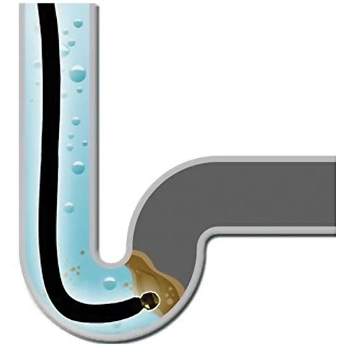 Bakaji Sonda Sturatubi Spurgatubi per Idropulitrice Alta Pressione 15 Metri Sistema Antipiega Connettore Interno in Rame Rivestimento in PVC Resistenza Massima 160 Bar con 4 Adattatori