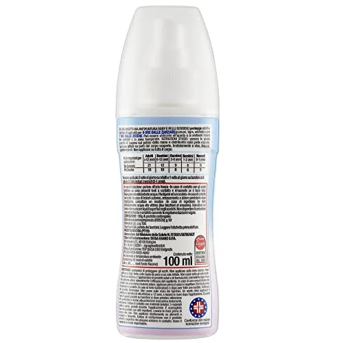 Zig Zag, Zig Zag Insettivia, Repellente Antipuntura Baby, Repellente Antipuntura pelli sensibili, Protegge da Zanzare Comuni, Zanzare Tigre, Zanzare Tropicali, Zecche, 100 ml