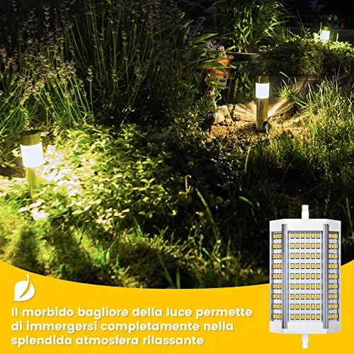 Bonlux 30W Lampadine R7S 118mm LED Dimmerabile, Equivalente 300W Lampadina alogena incandescente，doppio attacco lampadina r7s j118 per luci paesaggistiche (Bianco freddo 6000K, confezione da 1)
