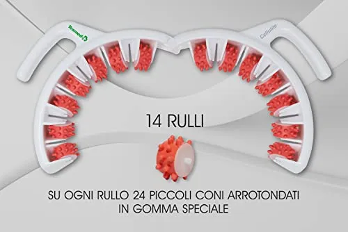 TESMED CELLULITE: efficacia clinicamente testata, massaggiatore made in italy anticellulite a tripla azione : strizza, riduce, tonifica Brevetto depositato