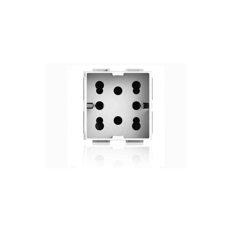 Modulo Presa Multistandard Schuko/Bipasso Bianco - Compatibile GEWISS SYSTEM Side 4Box