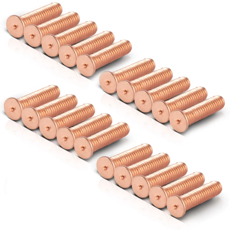 STAHLWERK Schweißbolzen M4x18 Gewinde 20er Set, Smart Repair Zubehör für Ausbeulspotter | Dellenlifter | Punktschweißgerät | Ausbeulwerkzeug zur professionellen Reparatur von Kfz Karosserien