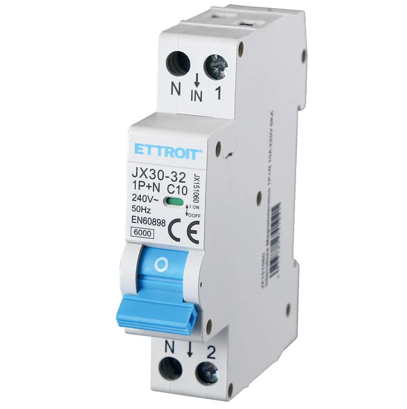 Ettroit Interruttore Magnetotermico 1P+N 10A 220V 6KA | JX151060