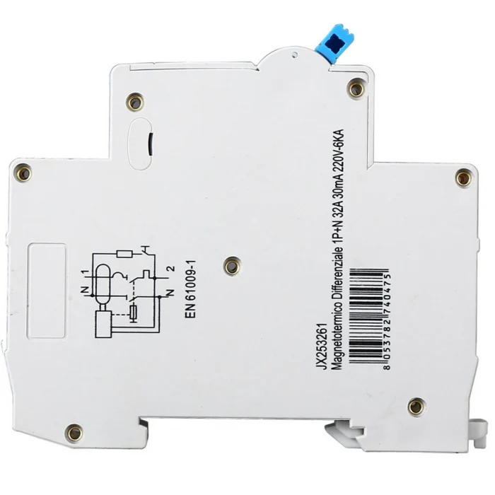 Ettroit interruttore magnetotermico differenziale salvavita 1 modulo 1P+N 32A n 0,03 6000 | jx253261