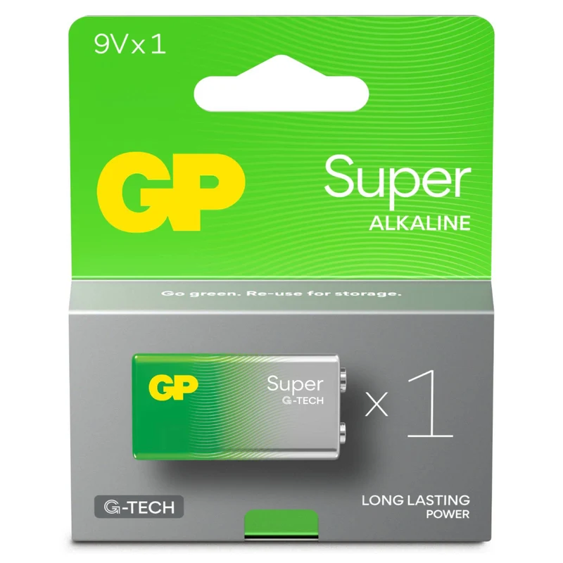 Batteria Alcalina 9V GP Super (6LF22 / MN1604) – Blister 1 Pezzo