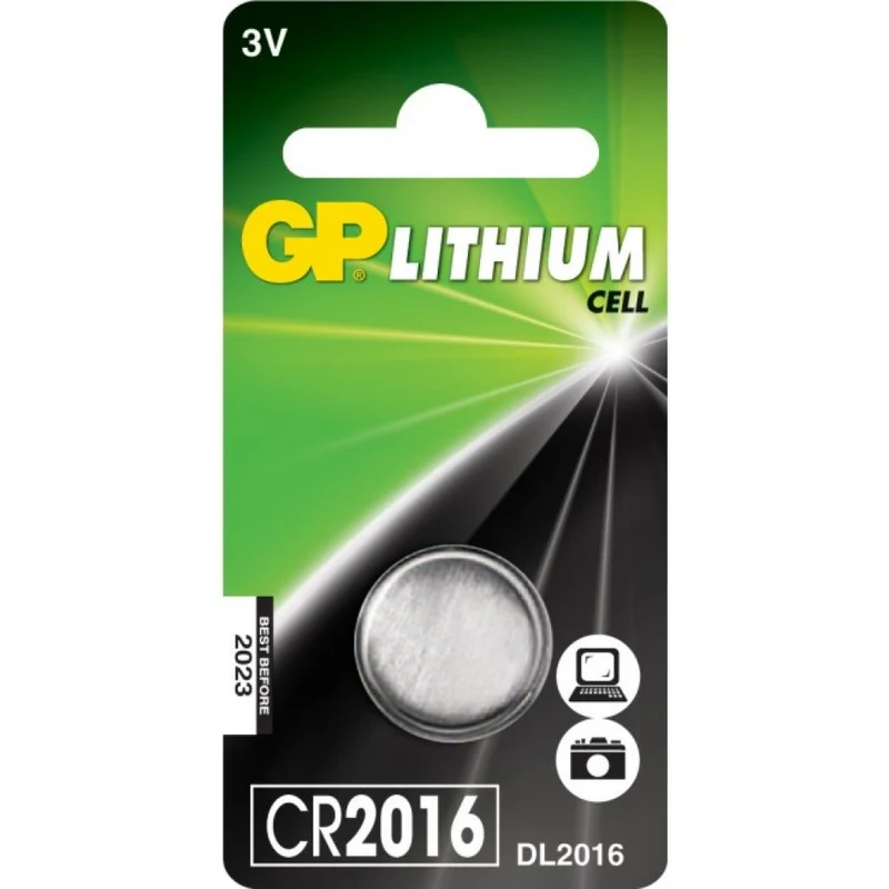 Batteria a Bottone Litio CR2016 3V GP Batteries – Blister 1 Pezzo