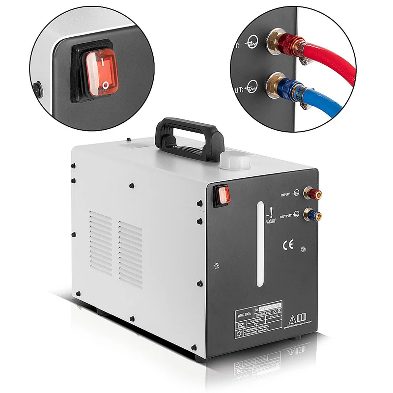 STAHLWERK Wassergekühlter WIG Schweißbrenner WP18 | SR18 bis 300 A mit 5 m Schutzgas-Schlauchpaket inklusive Wasserkühler mit 370 W und 6 L Tank