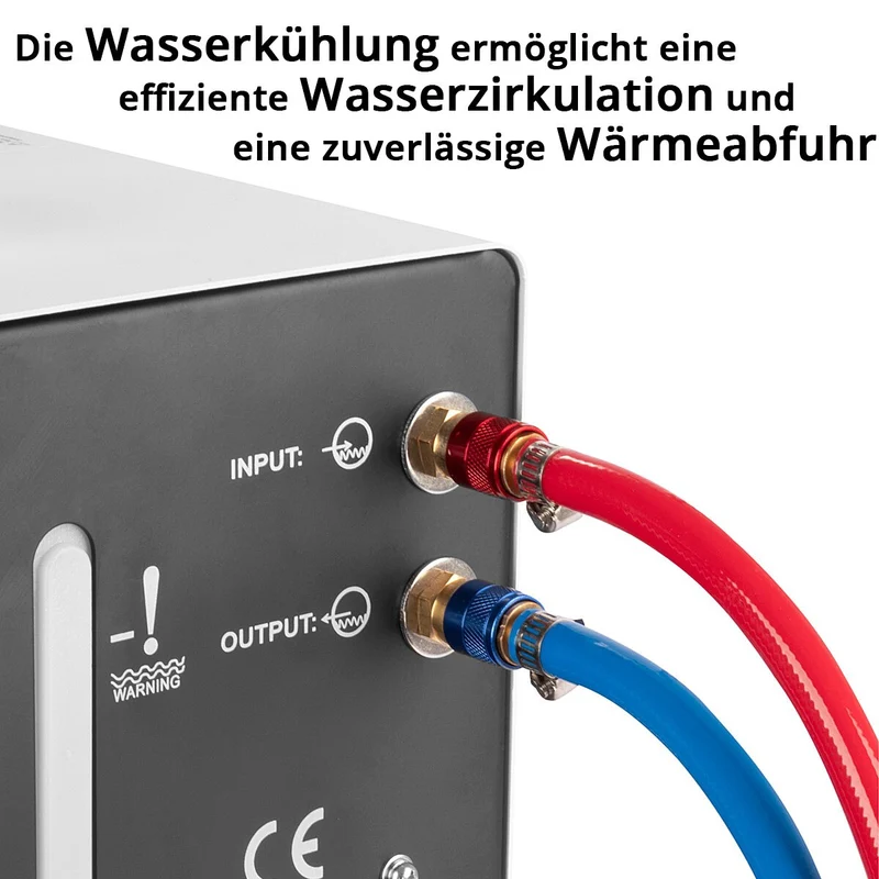 STAHLWERK Wassergekühlter WIG Schweißbrenner WP18 | SR18 bis 300 A mit 5 m Schutzgas-Schlauchpaket inklusive Wasserkühler mit 370 W und 6 L Tank