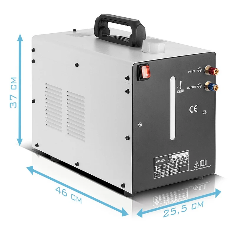 STAHLWERK Wassergekühlter WIG Schweißbrenner WP18 | SR18 bis 300 A mit 5 m Schutzgas-Schlauchpaket inklusive Wasserkühler mit 370 W und 6 L Tank