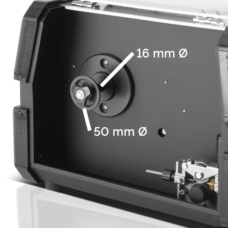 STAHLWERK Schweißgerät MIG MAG 135 ST IGBT Vollausstattung / Schutzgasschweißgerät mit synergischem Drahtvorschub und echten 135 Ampere / Kombi-Schweißgerät