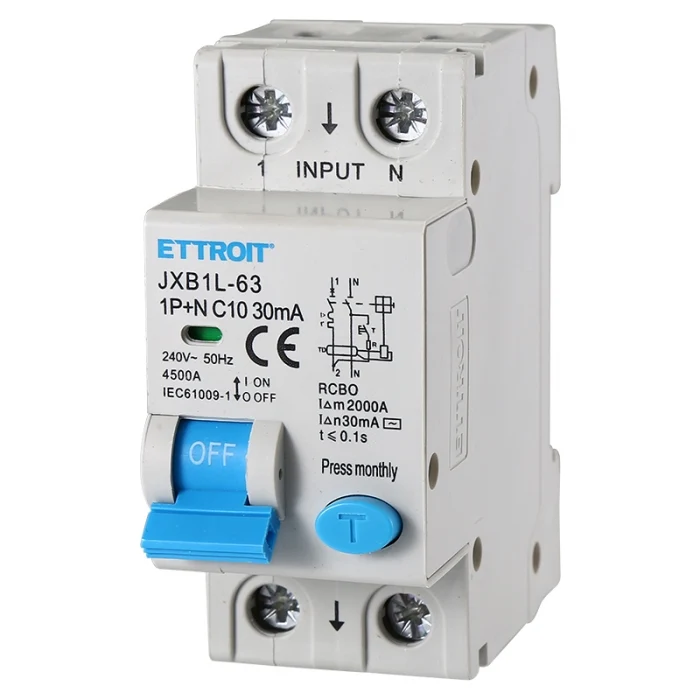 ETTROIT| MAGNETOTERMICO DIFFERENZIALE 1P+N 10A 30mA 0,03 220V-6KA | JX271061