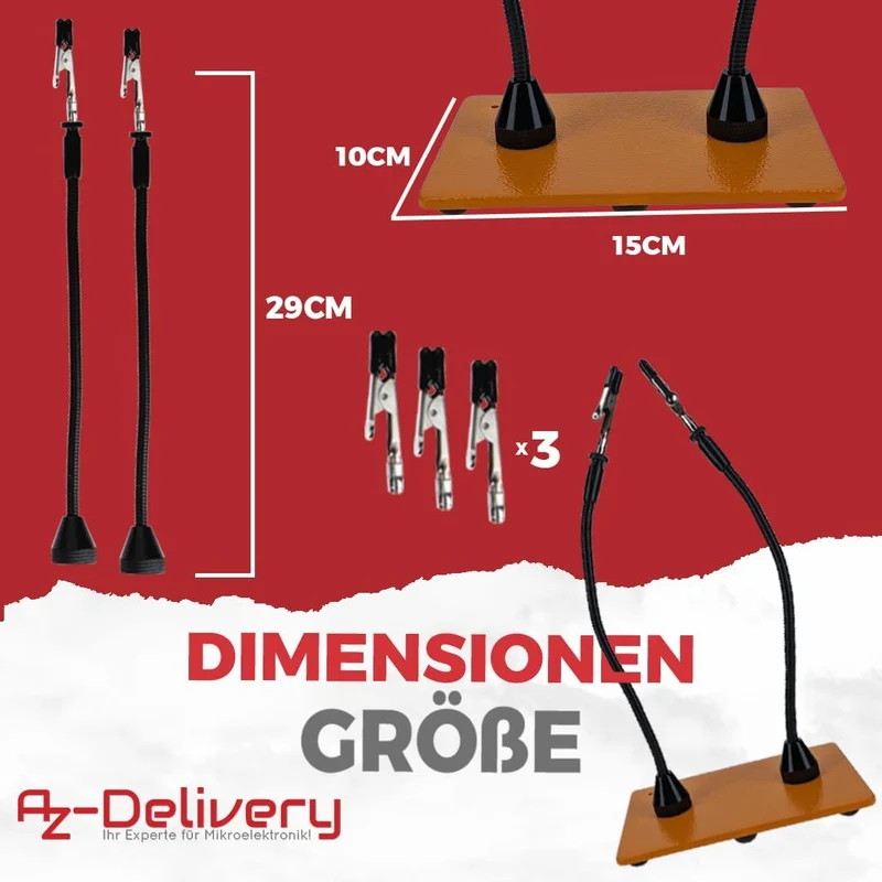 Magnetische Dritte Hand Lötstation – Professionelle Löthilfe mit 2 Verstellbaren Helfenden Armen