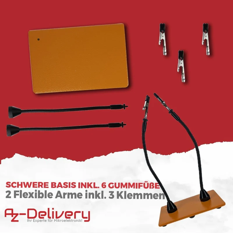 Magnetische Dritte Hand Lötstation – Professionelle Löthilfe mit 2 Verstellbaren Helfenden Armen