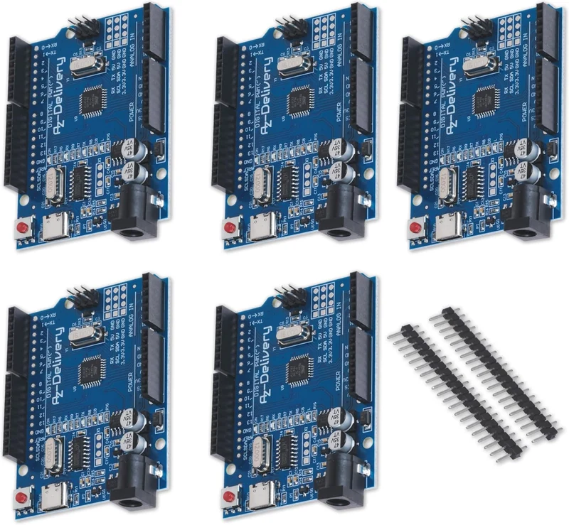 Microcontroller board AZ-ATmega328 board with USB-C connection
