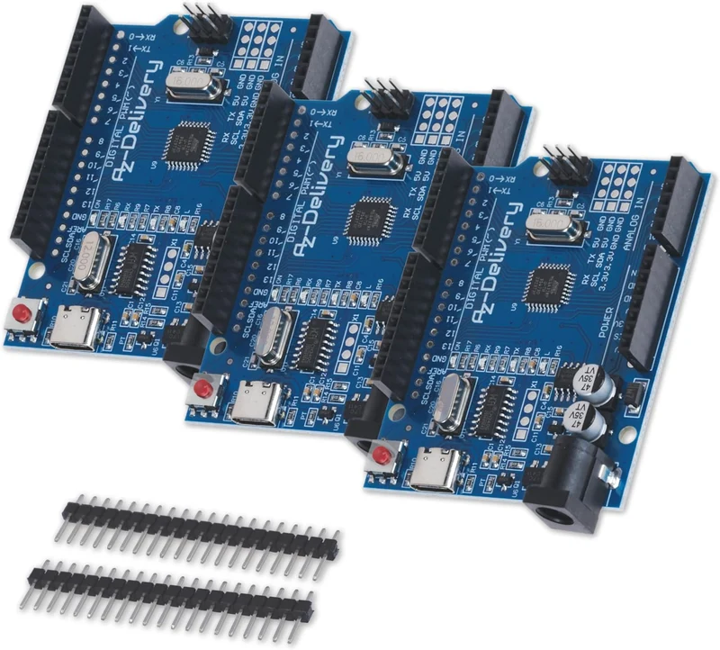Microcontroller board AZ-ATmega328 board with USB-C connection