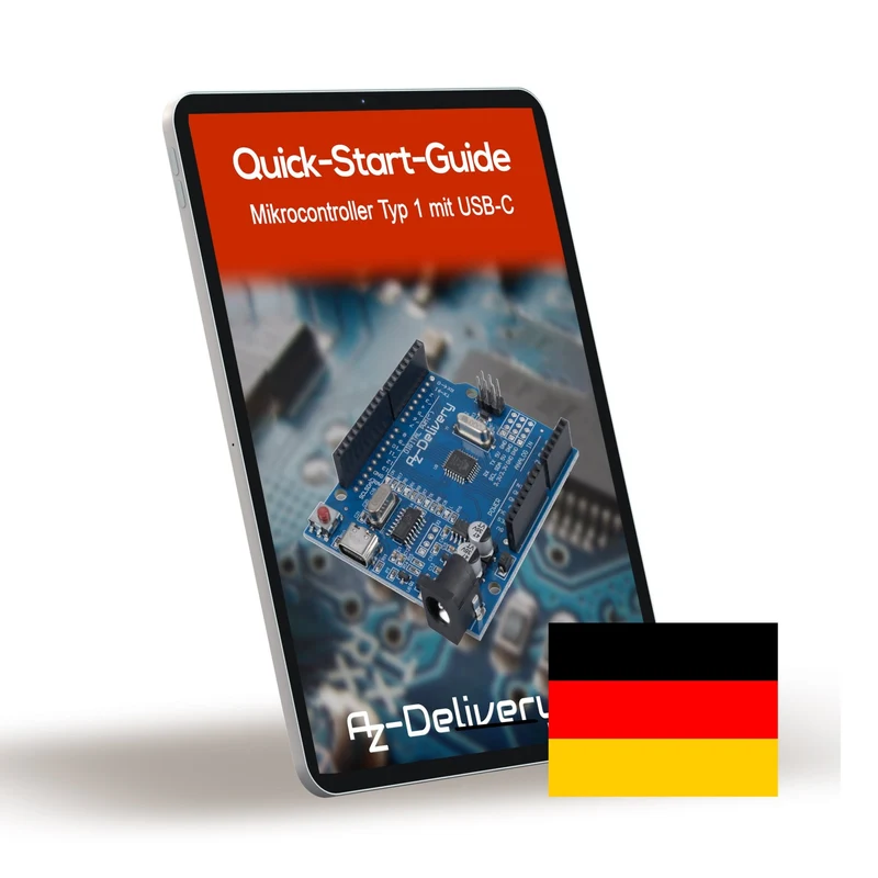 Mikrocontroller Board AZ-ATmega328-Board mit USB-C Anschluss