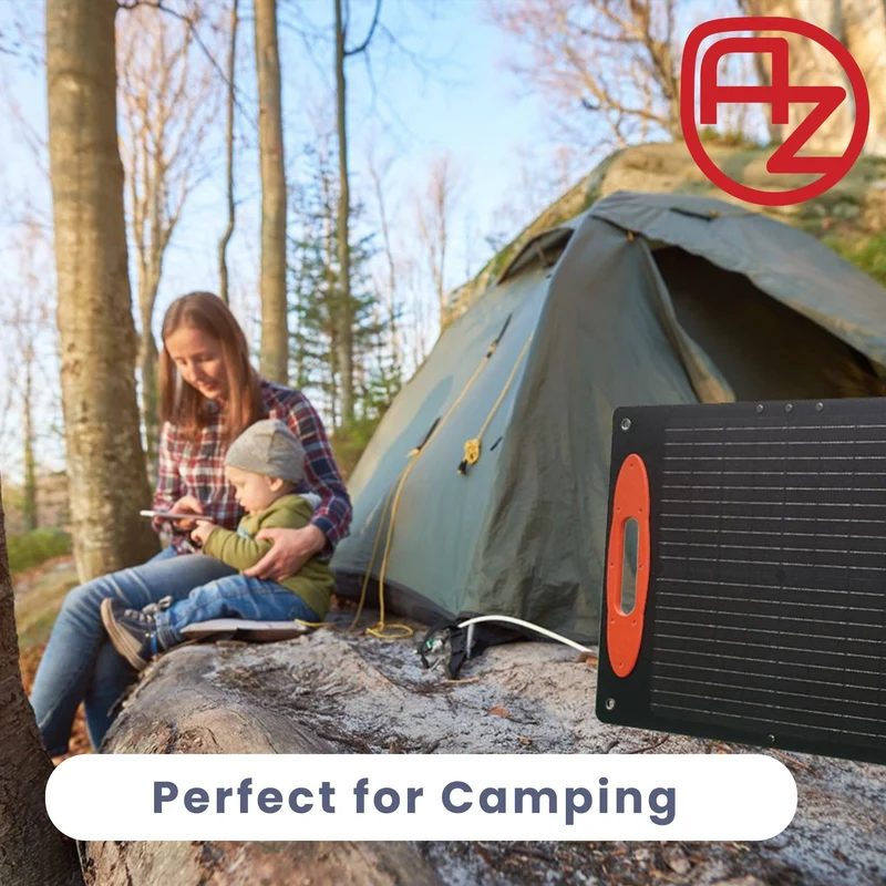 Portable solar panel with EFTE coating Foldable solar panel with USB/Type-C/DC connection Solar bag IP67 Waterproof Camping solar panel