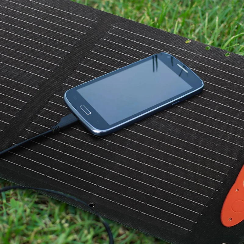 Portable solar panel with EFTE coating Foldable solar panel with USB/Type-C/DC connection Solar bag IP67 Waterproof Camping solar panel