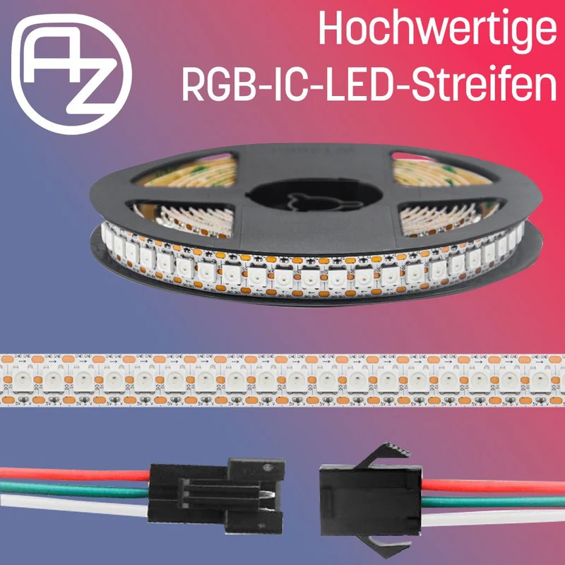 WS2812B 144 LEDs/m 144 Pixels/m LED Strip RGB adressierbarer LED Streifen mit 5050 SMD LEDs IP20 Weiß nicht Wasserdicht