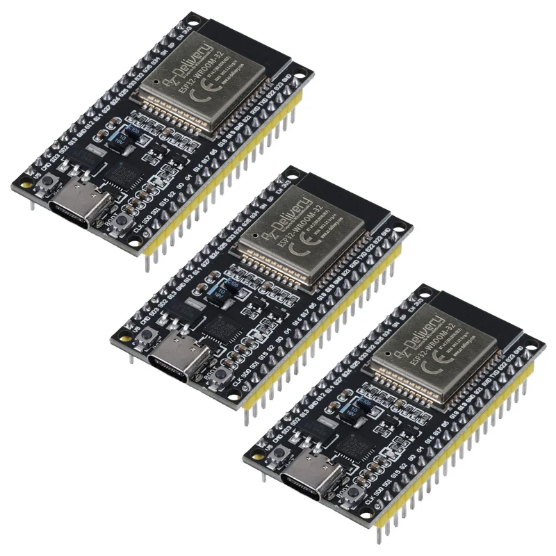 ESP32 NodeMCU Module WLAN WiFi Dev Kit C Development Board with CP2102 and USB-C connection | ESP 32 ESP32 wroom 32 | compatible with Arduino