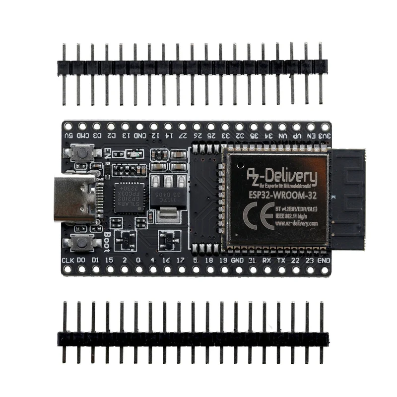 ESP32 Board Dev Kit C V4 NodeMCU WLAN WiFi Development Board unsoldered with USB-C connection compatible with Arduino