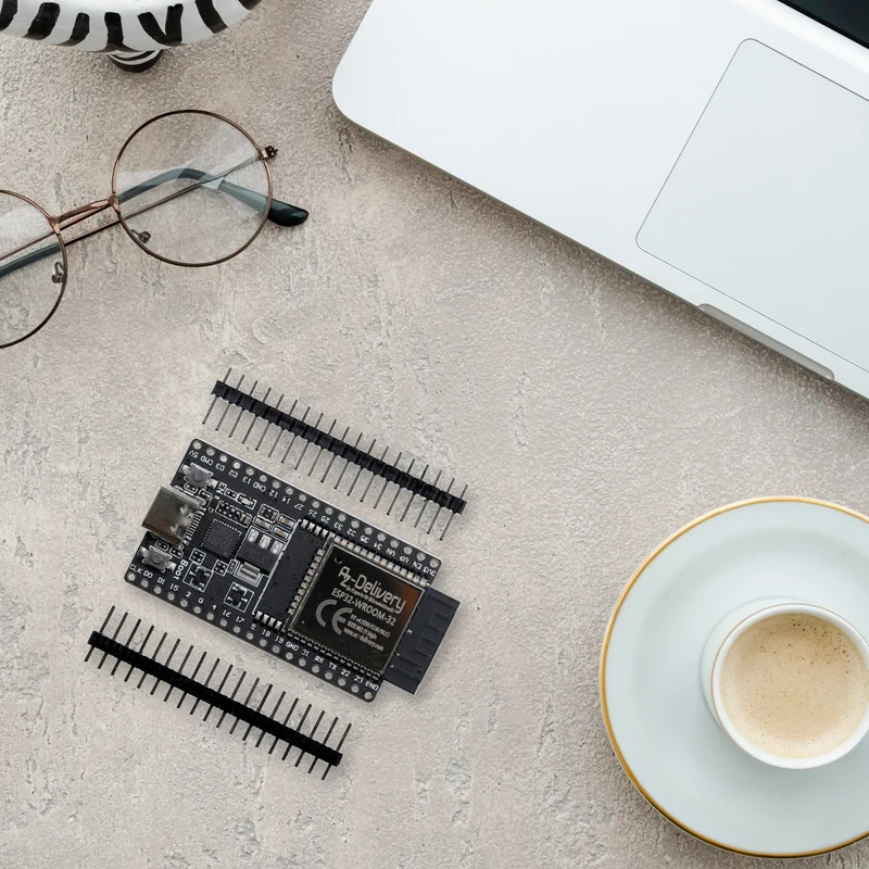 ESP32 Board Dev Kit C V4 NodeMCU WLAN WiFi Development Board unsoldered with USB-C connection compatible with Arduino