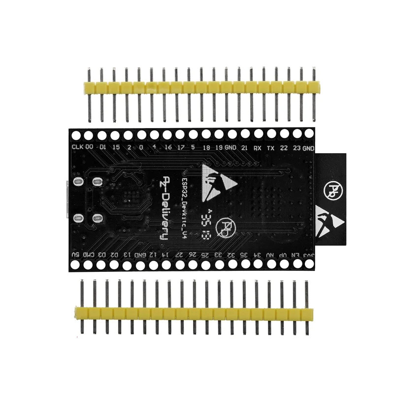 ESP-32 Dev Kit C unverlötet NodeMCU Module WLAN mit USB-C Anschluss WiFi Development Board mit CP2102 (Nachfolgermodell zum ESP8266) kompatibel mit Arduino