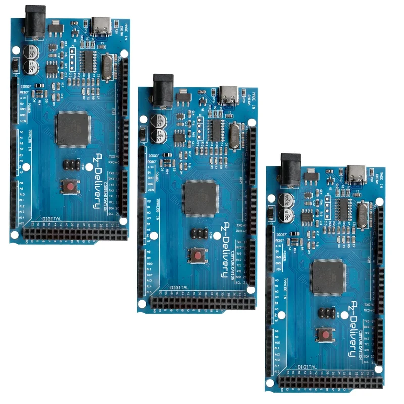 AZ-MEGA2560-Board Mikrokontroller mit USB-C Anschluss Entwicklungsboard kompatibel mit Arduino