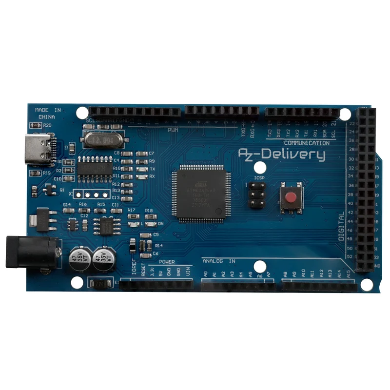 AZ-MEGA2560-Board Mikrokontroller mit USB-C Anschluss Entwicklungsboard kompatibel mit Arduino