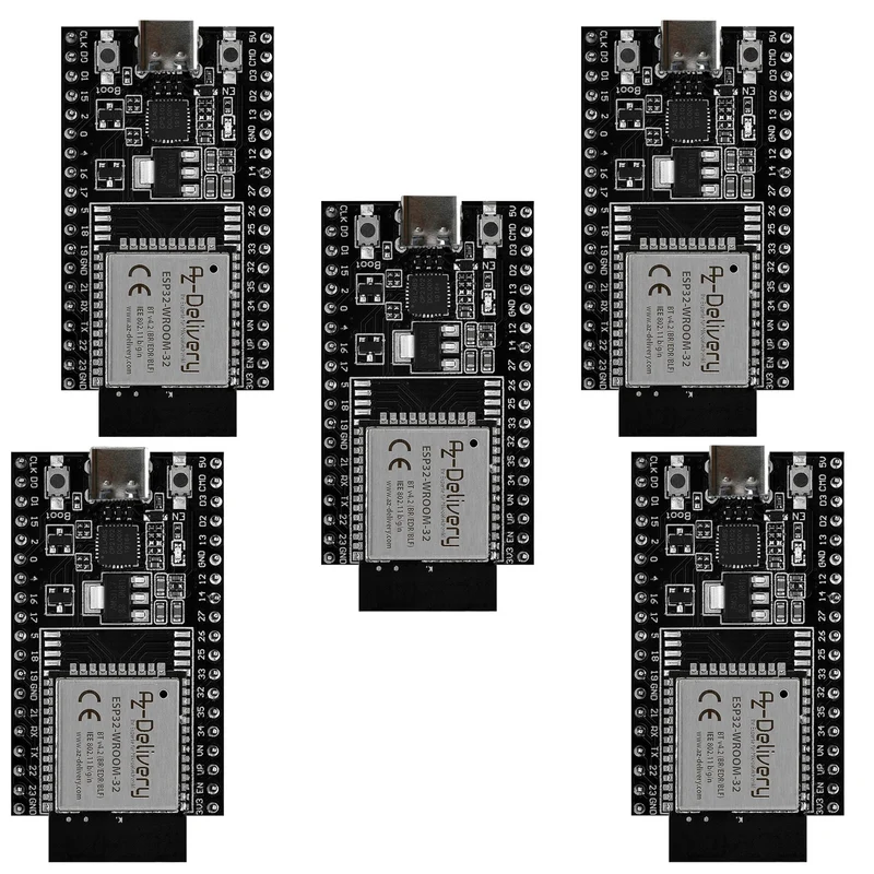 ESP32 Dev Kit C V4 NodeMCU WLAN WiFi Development Board mit USB-C Anschluss kompatibel mit Arduino