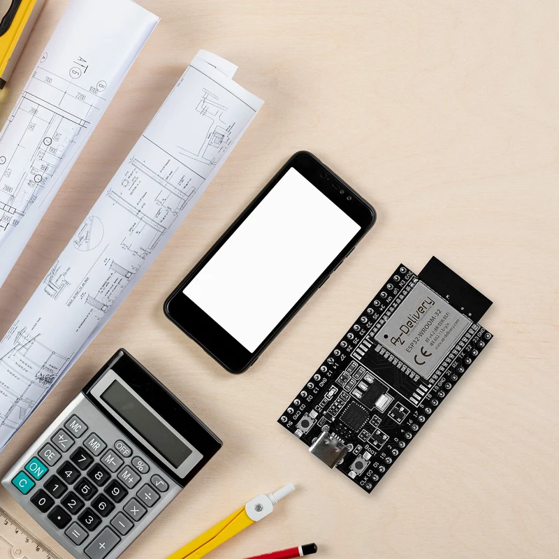 ESP32 Dev Kit C V4 NodeMCU WLAN WiFi Development Board mit USB-C Anschluss kompatibel mit Arduino
