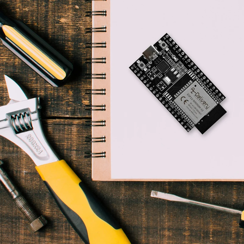 ESP32 Dev Kit C V4 NodeMCU WLAN WiFi Development Board mit USB-C Anschluss kompatibel mit Arduino
