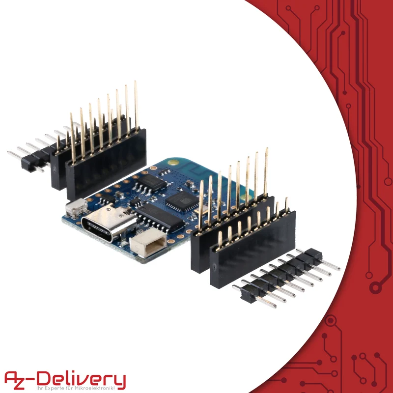 D1 Mini V4 NodeMCU ESP8266EX WLAN module with USB-C connection compatible with Arduino
