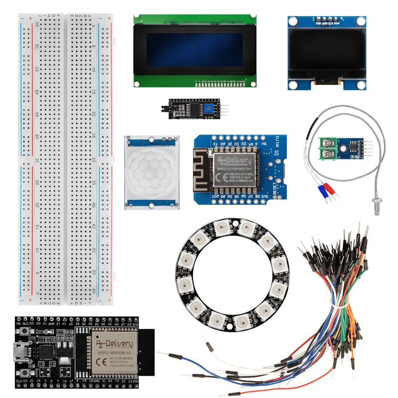 DIY Project Set for Advanced Incl. ESP32 Dev KitC V4, D1 Mini and much more