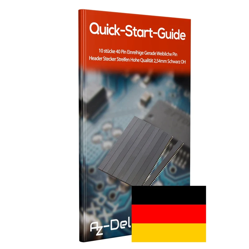 AZ-Delivery Buchsenleisten - 40 Pins, 2.54mm Rastermaß, Gerade, Einreihig, Hochleistungs-Kontaktmaterial