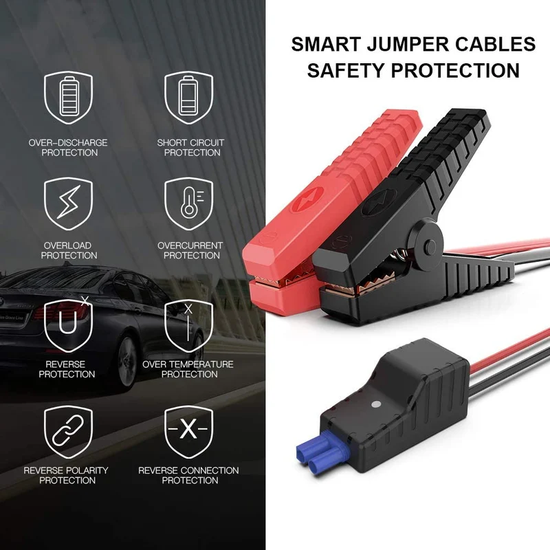 Avviatore Emergenza per Auto- 800A 13200mAh Avviatore Portatile per Motore Benzina,Impermeabile IP67, fino a 5,0L Ges o 4,0L Diesel, 12V Jump Starter, Torcia a LED