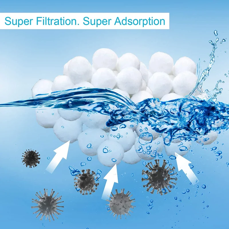 JOYUE Filtro Balls, Sfere per Filtrazione, Filtro per Piscina, Materiale Filtrante 700g Sostituiscono 25kg di Sabbia Filtrante (700g)