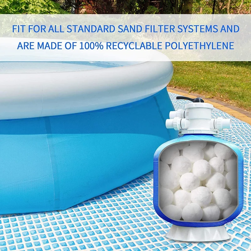 Viilich 700g Filtro Balls,Palline Filtranti per Piscina,Filtro a Sfera di filtrazione Sfere Filtrante in Polietilene Anziché 25 kg di Sabbia Filtrante,Utilizzate in Pompe Filtranti e Acquari
