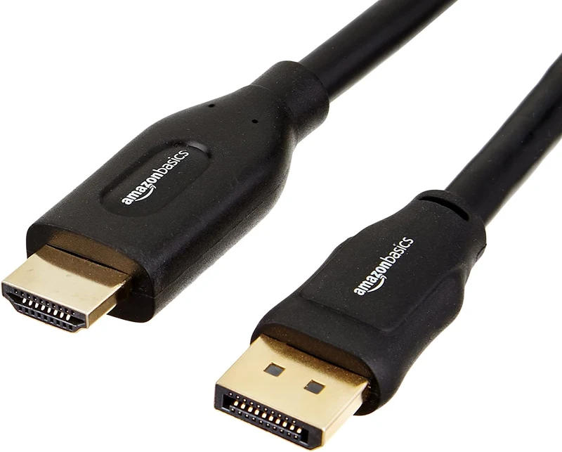 Amazon Basics - Cavo da DisplayPort a HDMI, con connettori rivestiti in oro, 1,8 m