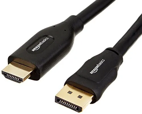 Amazon Basics - Cavo da DisplayPort a HDMI, con connettori rivestiti in oro, 1,8 m