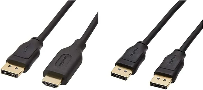 Amazon Basics - Cavo da DisplayPort a HDMI, con connettori rivestiti in oro, 1,8 m
