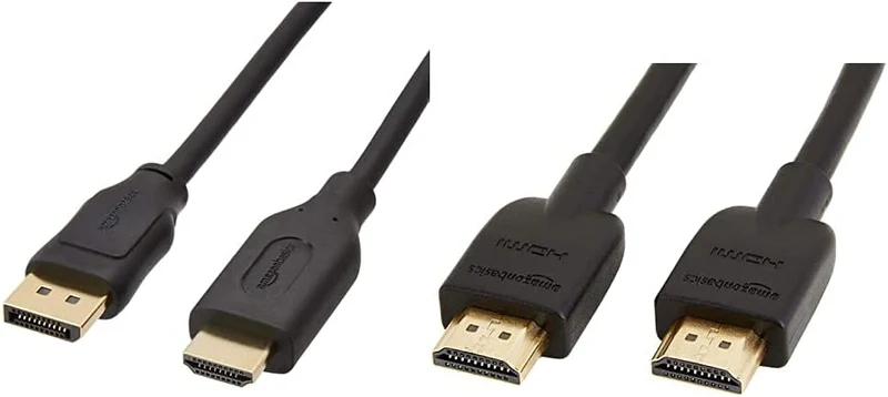 Amazon Basics - Cavo da DisplayPort a HDMI, con connettori rivestiti in oro, 1,8 m