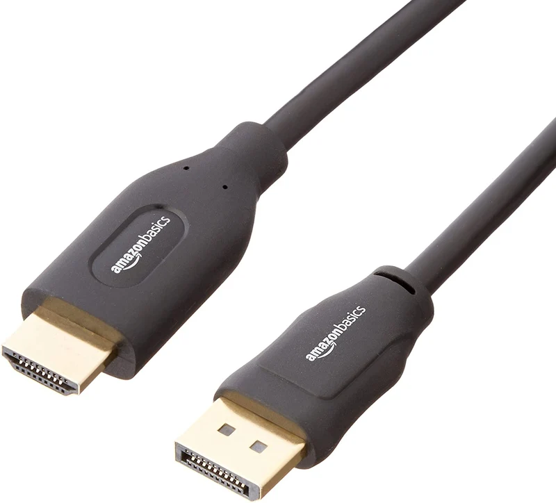 Amazon Basics - Cavo da DisplayPort a HDMI, con connettori rivestiti in oro, 1,8 m