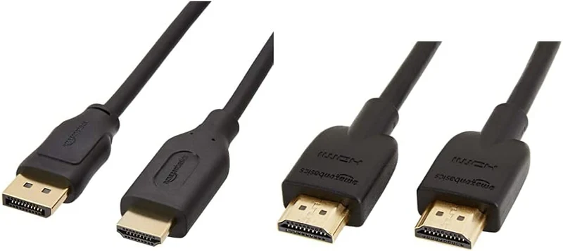 Amazon Basics - Cavo da DisplayPort a HDMI, con connettori rivestiti in oro, 1,8 m