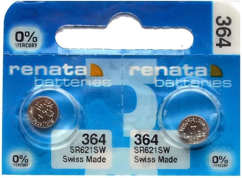 2 x Renata Batteria Orologio - Fatto In Svizzera - Tutte Le Taglie - Ossido D'argento renata Batterie - 315,317,319,321,329,335,337,341,344,346,350,357,361,362,364,366,370,371,373,377,379,381,384,389,390,391,392,393,394,395,396,397 - CR 2450N,1225,1632,16