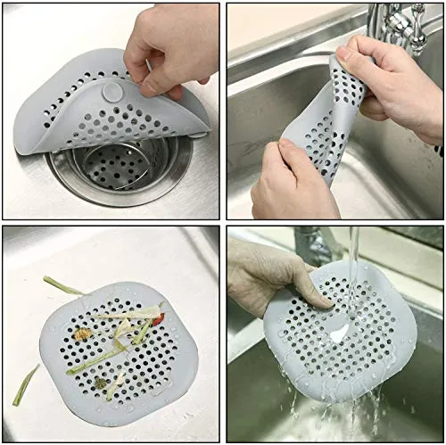 ROBAKO Filtro per Lavello in Silicone/Coperchi di Scarico Doccia/Adatto...